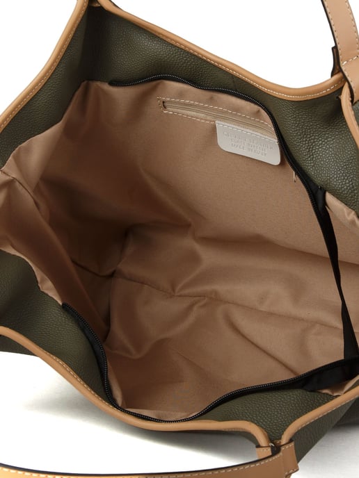 Giulia Monti Tote Bag Leger Groen Beige - Image 3