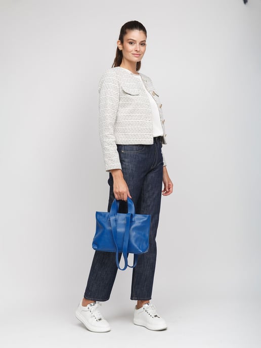 Giulia Monti Schoudertas Klassiek Blauw - Image 5
