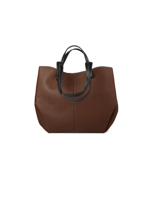 Giulia Monti Tote Bag Walnootbruin Zwart - Image 3