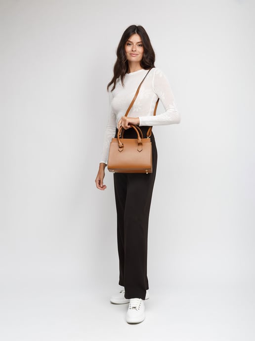 Giulia Monti Tote Bag Guldbrun - Image 5