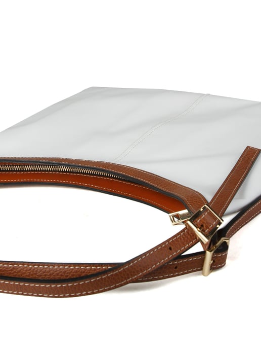 Giulia Monti Tote Bag Vit Guldbrun - Image 4