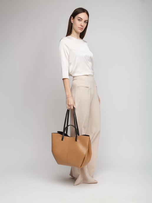 Giulia Monti Tote-väska Grå Beige Svart - Image 5