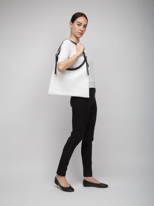 Giulia Monti Tote Bag Vit Svart - Image 5