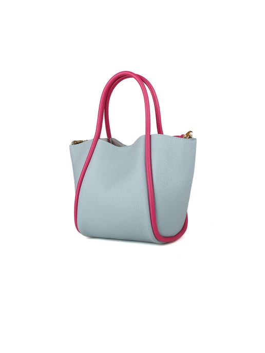 Giulia Monti Tote Bag Sky Blue Fuxia - Image 2