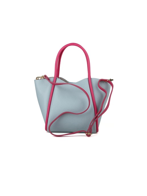 Giulia Monti Tote Bag Sky Blue Fuxia - Image 3