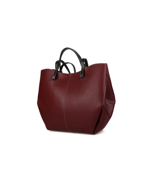 Giulia Monti Tote-väska Burgundy Black - Image 2