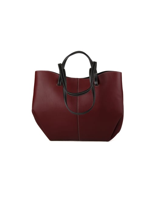 Giulia Monti Tote-väska Burgundy Black - Image 3
