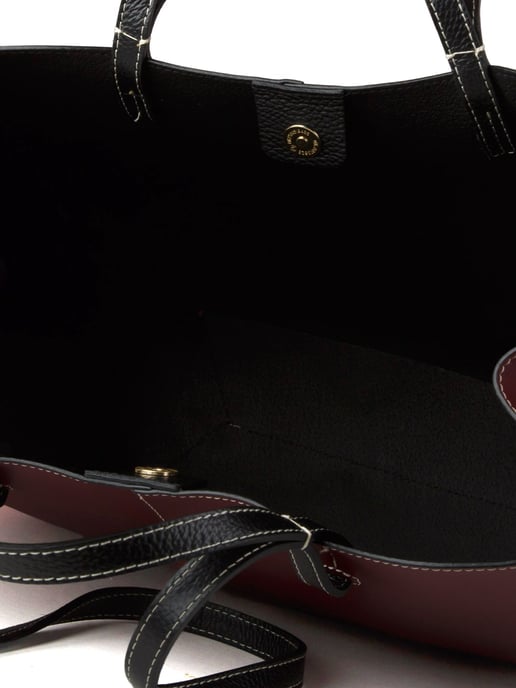 Giulia Monti Tote-väska Burgundy Black - Image 4