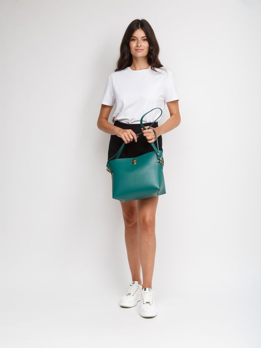 Giulia Monti Tote-väska Havsgrön - Image 5
