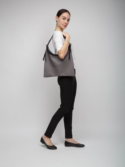 Giulia Monti Tote Bag Grå Svart - Image 5