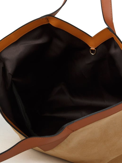 Giulia Monti Handväska Beige Guldbrun - Image 3