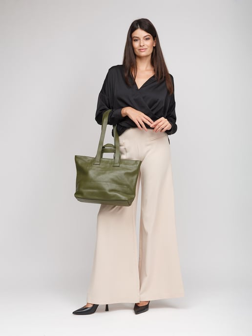Giulia Monti Tote-väska Militärgrön - Image 5