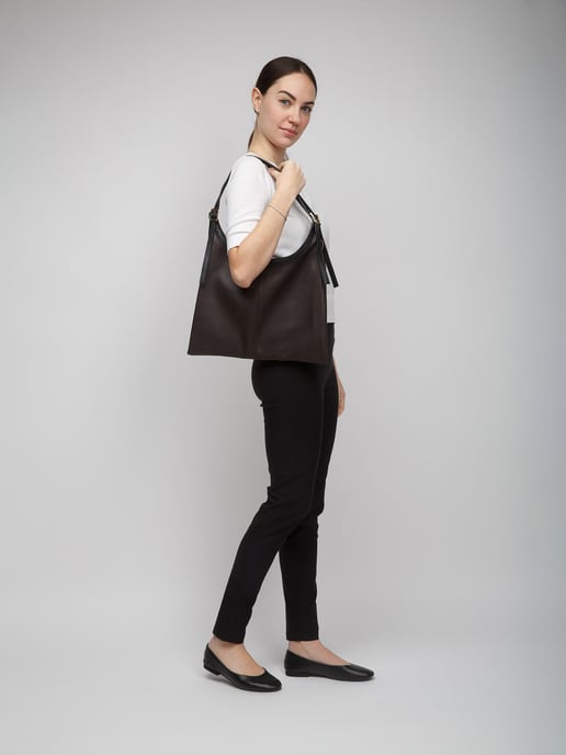 Giulia Monti Tote-väska Brun Svart - Image 5