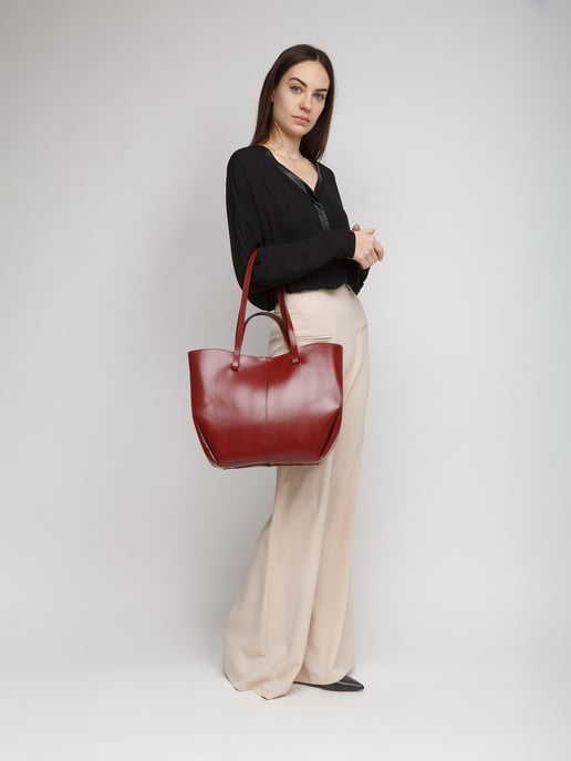 Giulia Monti Tote-väska Bordeaux - Image 5