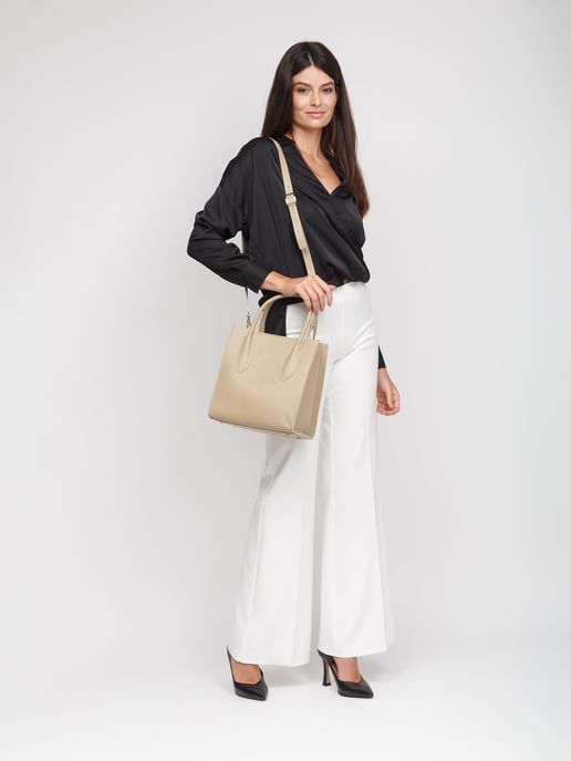 Giulia Monti Handtas Grijs Beige - Image 5
