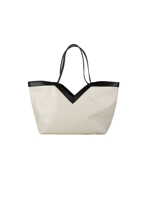 Giulia Monti Tote-väska Ljusbeige Svart - Image 1