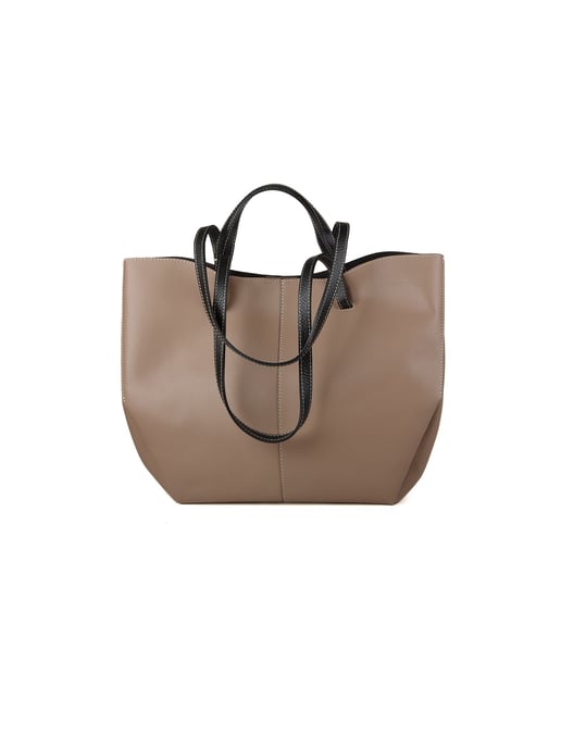 Giulia Monti Tote Bag Ljus Taupe Svart - Image 3