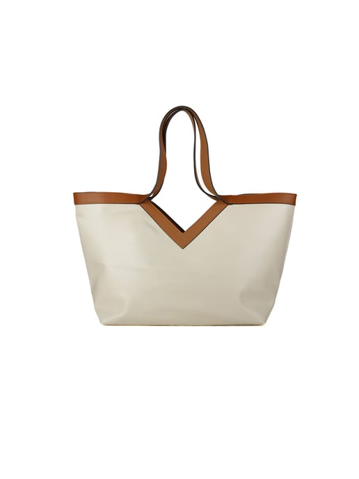 Giulia Monti Tote-väska Ljusbeige Guldbrun - Image 1