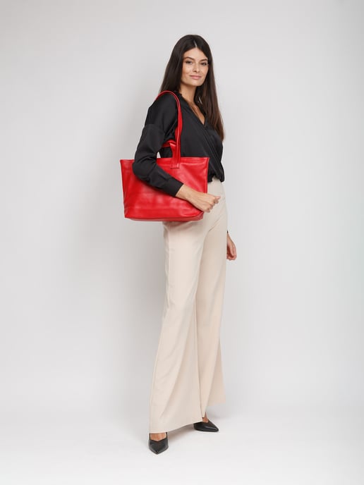 Giulia Monti Tote-väska Mörkröd - Image 5