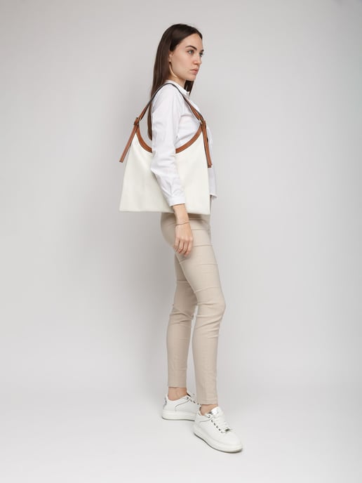 Giulia Monti Handtas Wit Goudbruin - Image 4