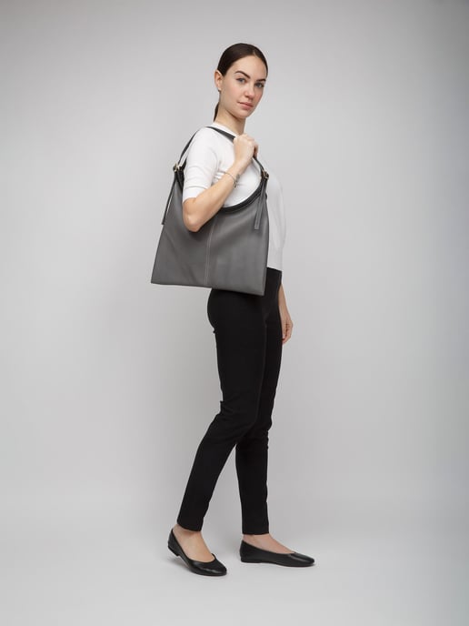 Giulia Monti Tote-väska Grå Svart - Image 5