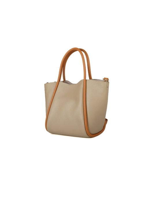 Giulia Monti Schoudertas Grijs Beige Lichtbruin - Image 2