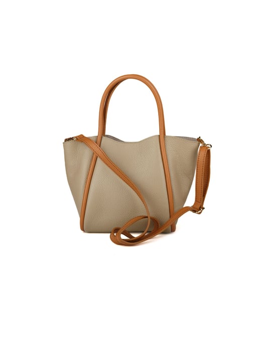 Giulia Monti Schoudertas Grijs Beige Lichtbruin - Image 3