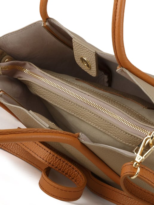 Giulia Monti Schoudertas Grijs Beige Lichtbruin - Image 4