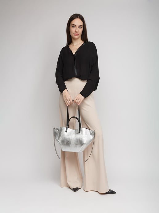Giulia Monti Schoudertas Zilver Zwart - Image 5