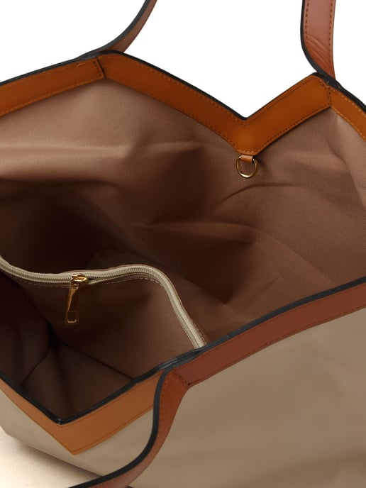 Giulia Monti Tote-väska Beige Ljusbrun - Image 3