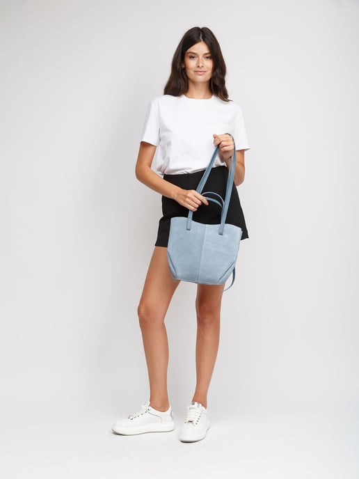 Giulia Monti Tote Bag Steel Blue - Image 5