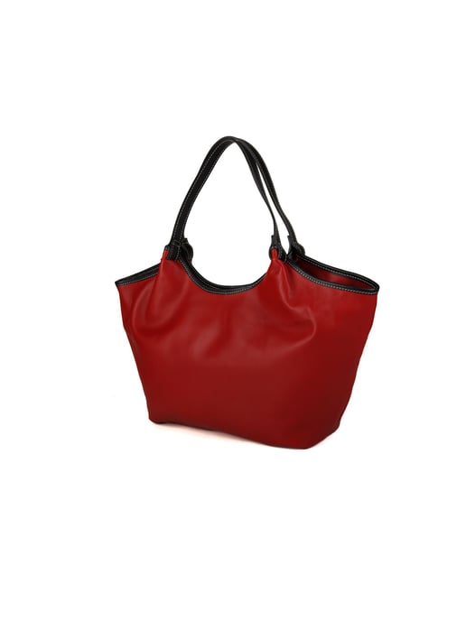 Giulia Monti Tote Bag Vinröd Svart - Image 2