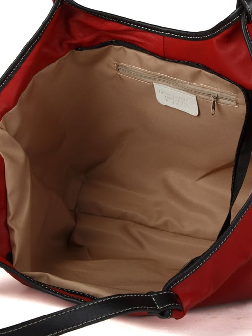 Giulia Monti Tote Bag Vinröd Svart - Image 3