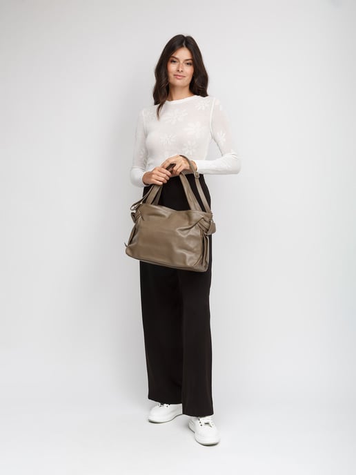 Giulia Monti Tote-väska Taupe - Image 5