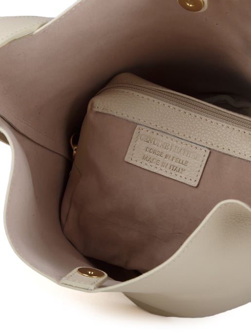 Giulia Monti Bucket Bag Light Beige - Image 4