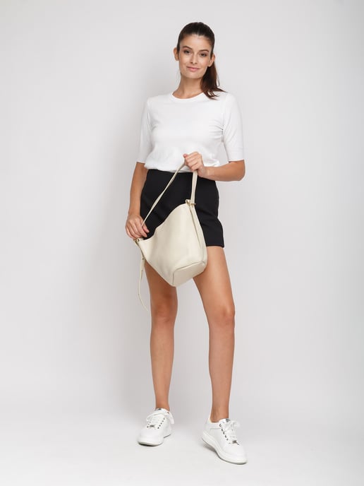 Giulia Monti Bucket Bag Light Beige - Image 5