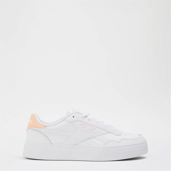 Women's Reebok Court Advance Platform Low Top Sneakers in White/White/Was - Image 1