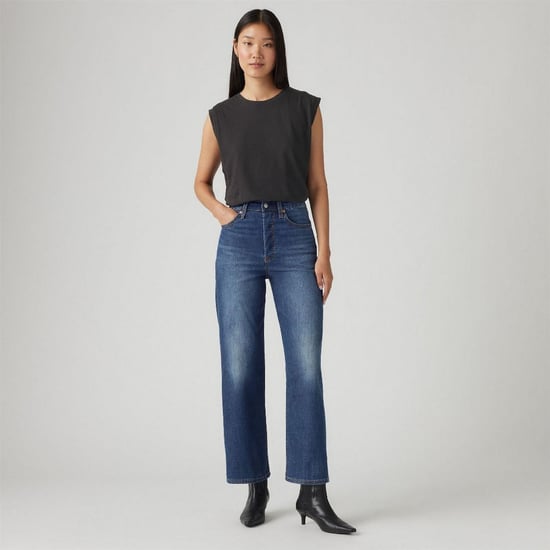 Women's Levis Ribcage High Rise Straight Leg Jeans in Cool Agenda - Image 3