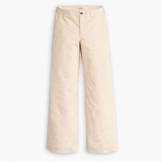 Women's Levis Big Yikes Solid Patterned Wide Leg Chinos in White Swan - Image 1