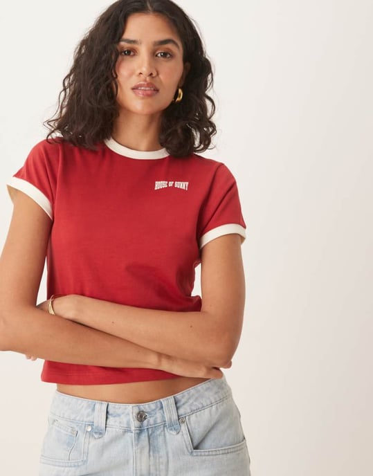 House of Sunny baby hackney t-shirt in cherry red - Image 1