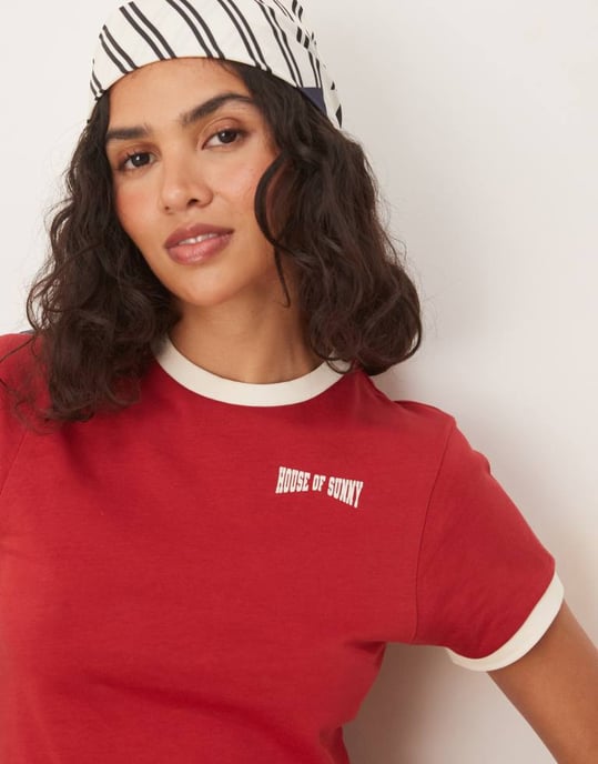House of Sunny baby hackney t-shirt in cherry red - Image 3