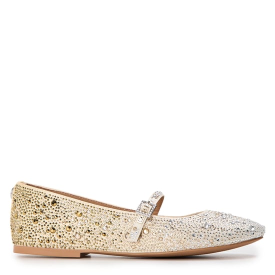 Women's Steve Madden Brissa Leopard Ballet Pumps in Gold Multi - Image 1