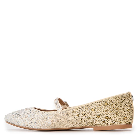 Women's Steve Madden Brissa Leopard Ballet Pumps in Gold Multi - Image 2