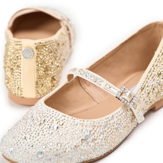 Women's Steve Madden Brissa Leopard Ballet Pumps in Gold Multi - Image 3