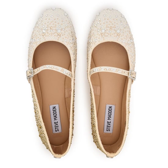 Women's Steve Madden Brissa Leopard Ballet Pumps in Gold Multi - Image 4