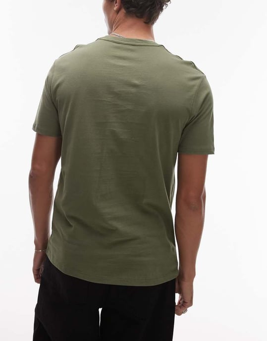 AllSaints Brace 3-pack brushed cotton t-shirts in white green black - Image 3