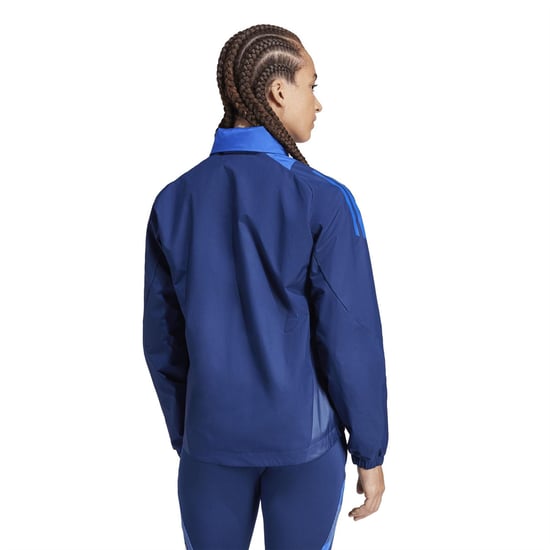 Women's adidas Tiro24 C Awjacketw Anorak in Navy Blue - Image 3