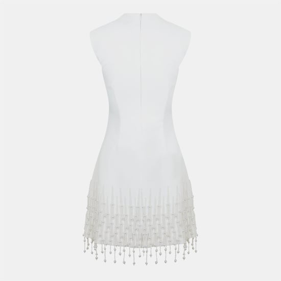 Women's Odd Muse Pearl Drop Sleeveless Dress in White - Image 2