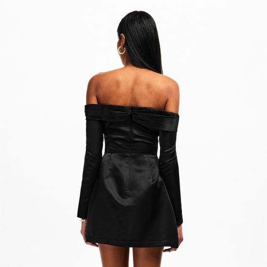 Women's Odd Muse Mus Satin Bardot Ld99 in Black - Image 4
