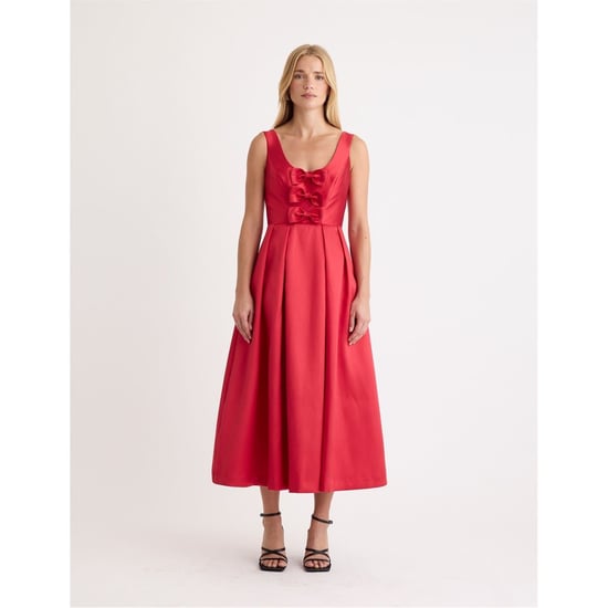 Women's Nobodys Child Milda Scoop Neck Midi Dress in Red - Image 1
